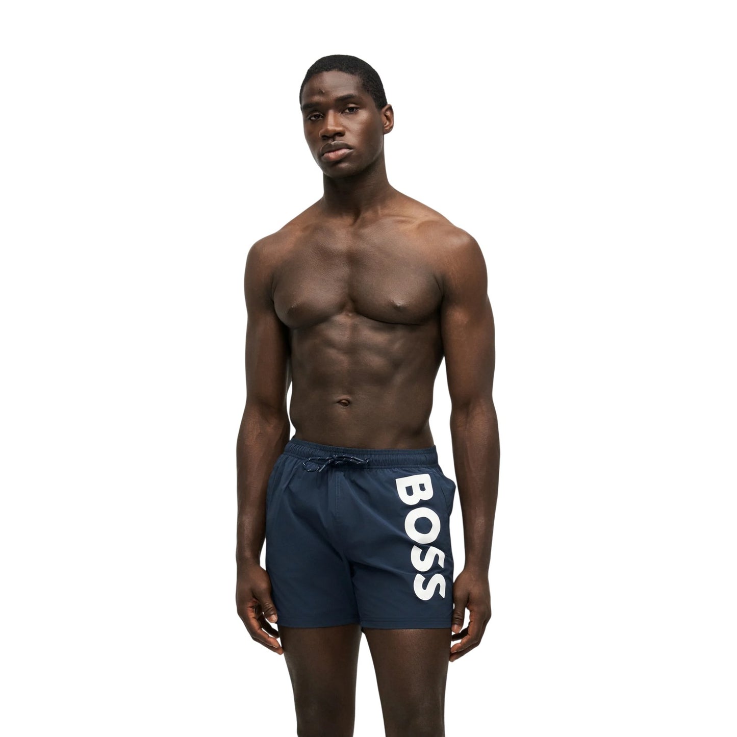 Navy - Lifestyle - Boss Mens Octopus Bold Logo Swim Shorts