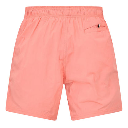 Bright Pink - Back - Boss Mens Octopus Bold Logo Swim Shorts