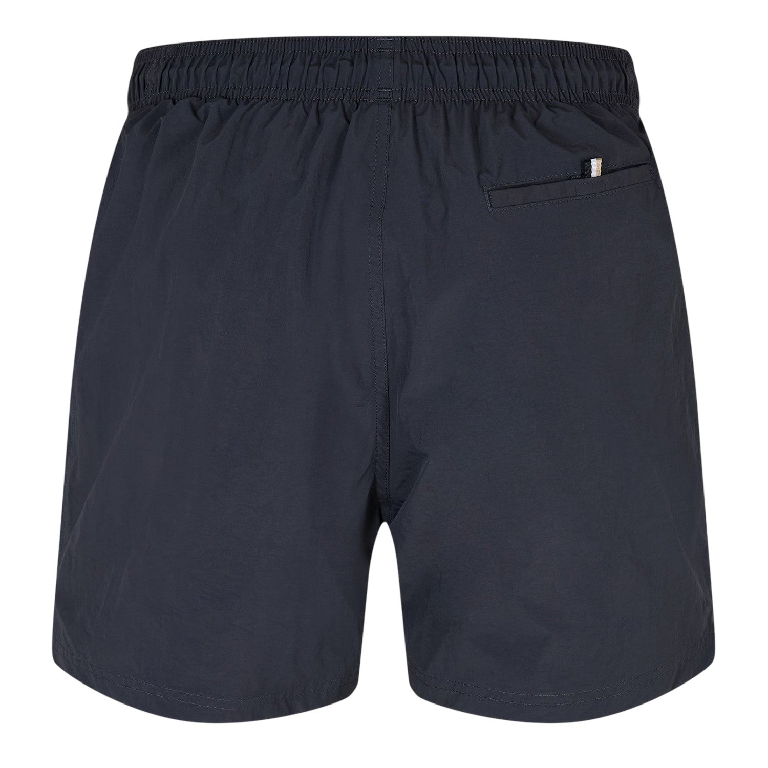 Dark Grey - Back - Boss Mens Octopus Bold Logo Swim Shorts