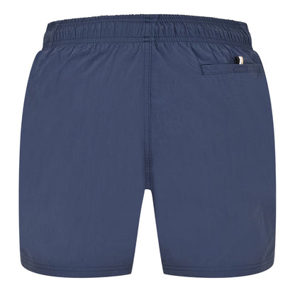 Navy - Back - Boss Mens Octopus Bold Logo Swim Shorts