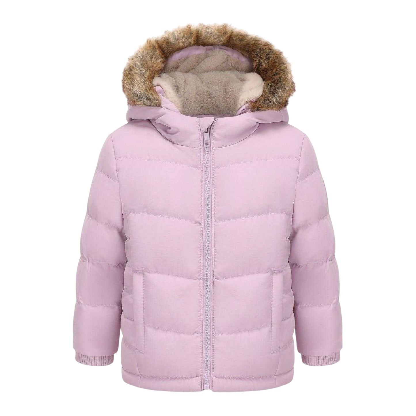 Lilac - Front - SoulCal Baby Bubble Puffer Jacket