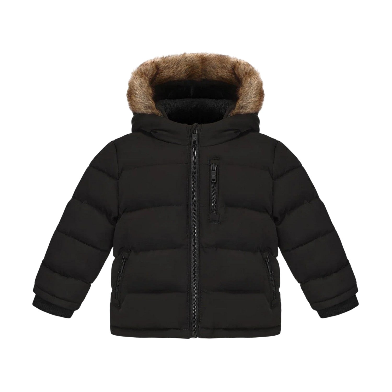 Black - Front - SoulCal Baby Bubble Puffer Jacket