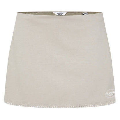 Taupe - Front - Jack Wills Womens-Ladies Stretch Mini Relaxed Fit Skort