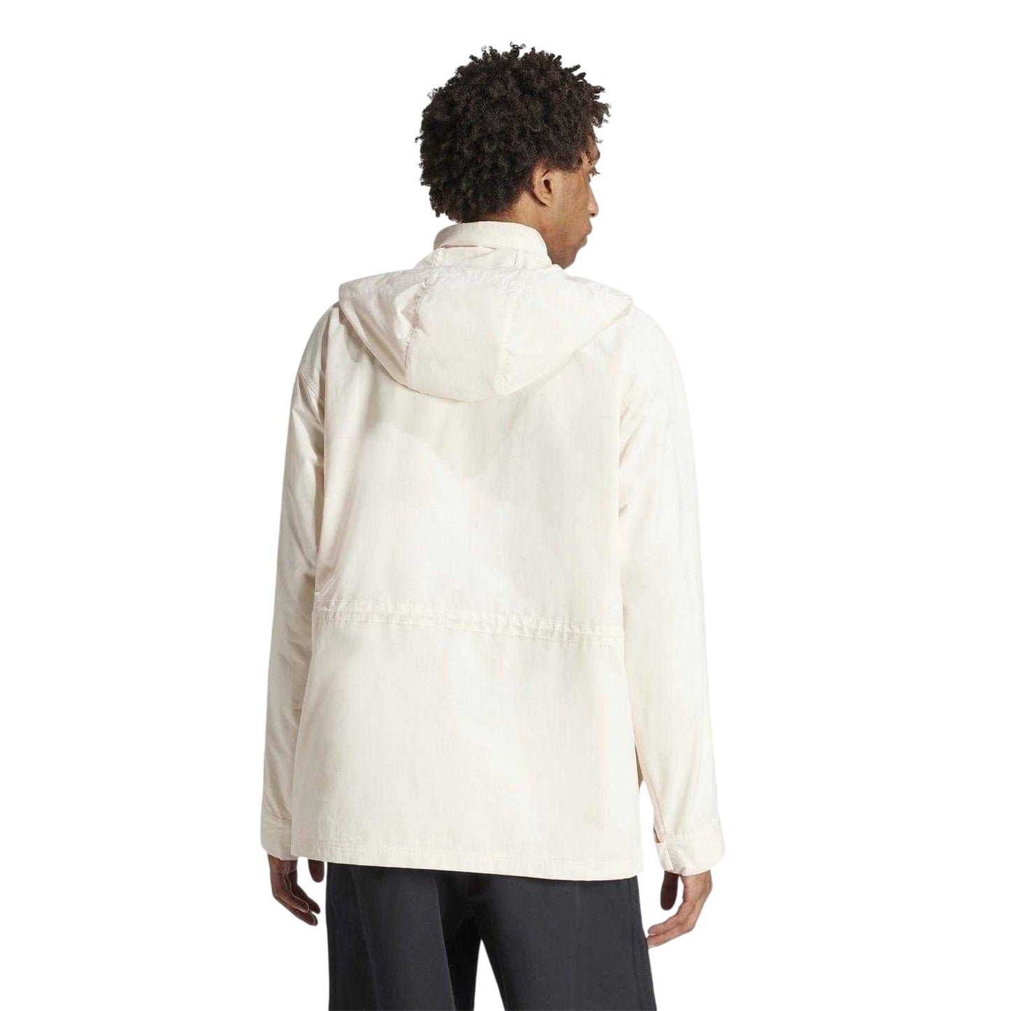 White - Back - Adidas Mens Originals Hidden Hood Windbreaker