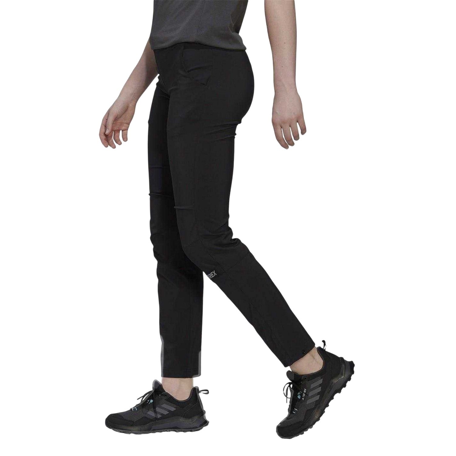 Black - Side - Adidas Womens-Ladies Terrex Woven Hiking Trousers
