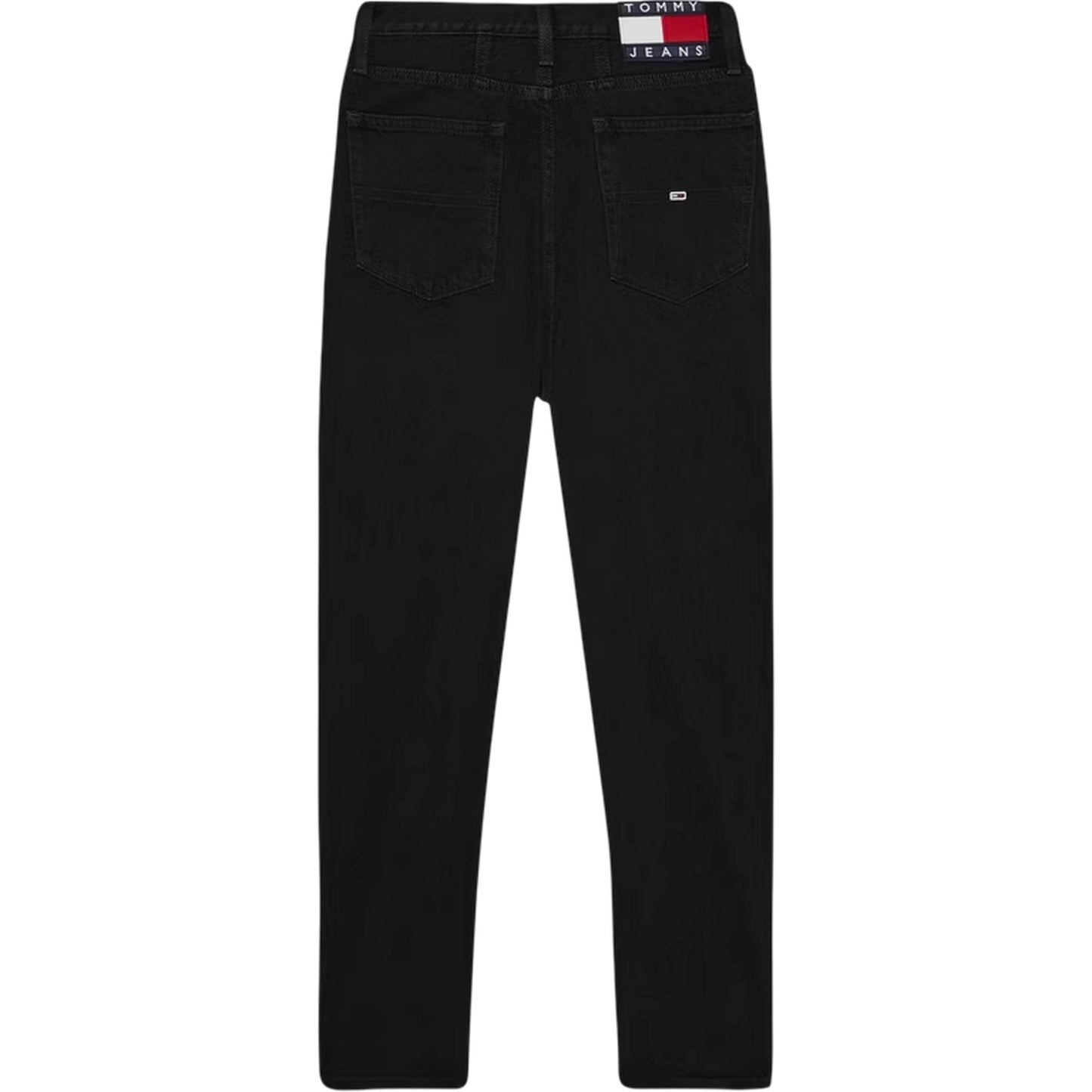 Black Denim - Back - Tommy Jeans Womens-Ladies Tapered High Rise Mom Jeans