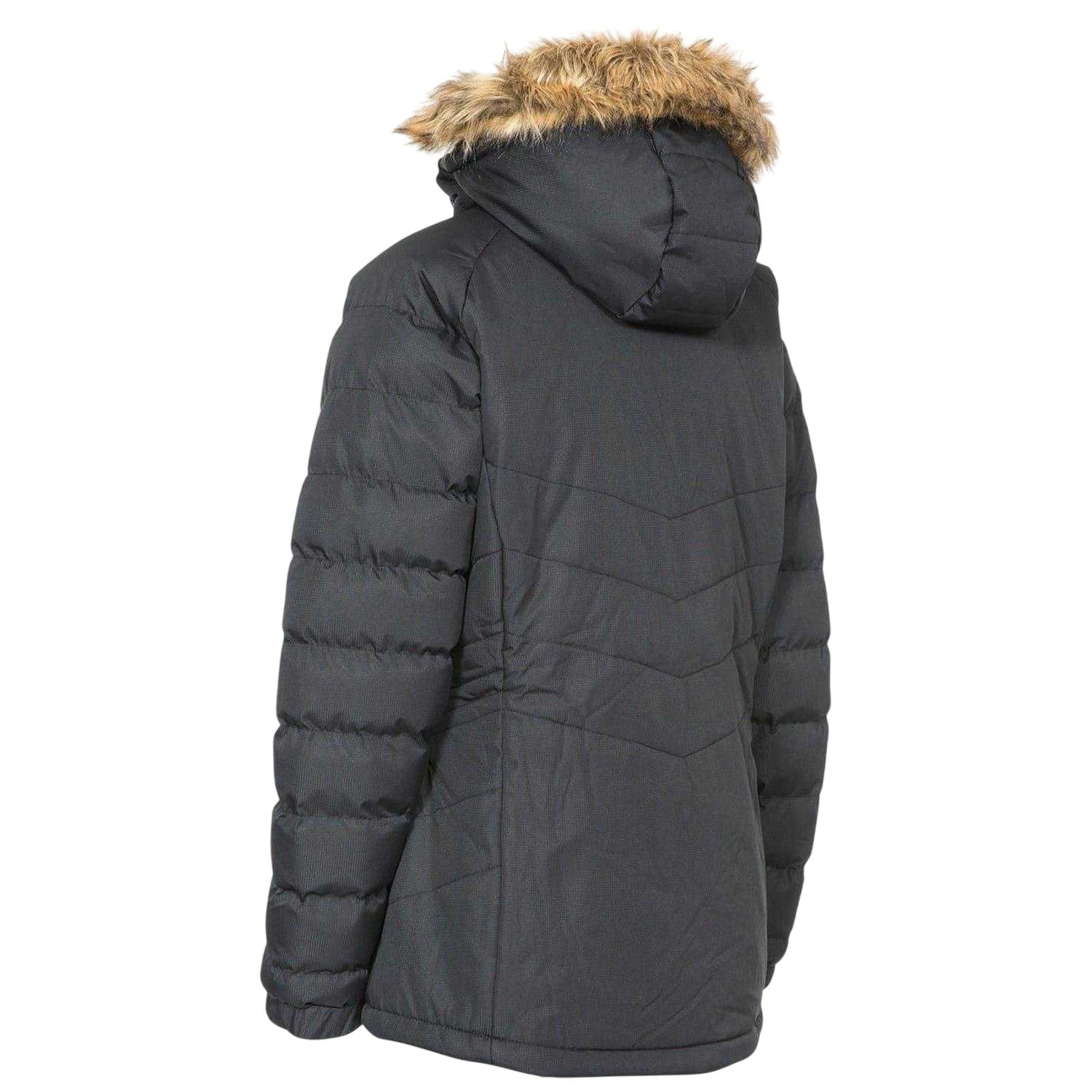 Black - Back - Trespass Womens-Ladies Nadina Padded Jacket