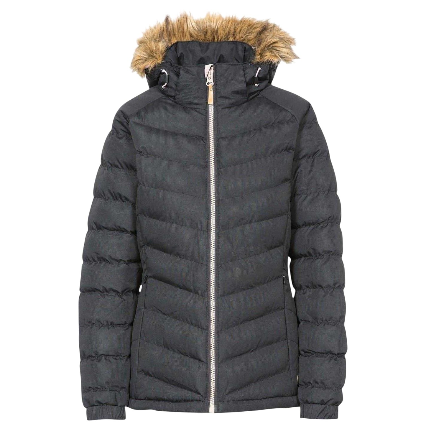 Black - Front - Trespass Womens-Ladies Nadina Padded Jacket