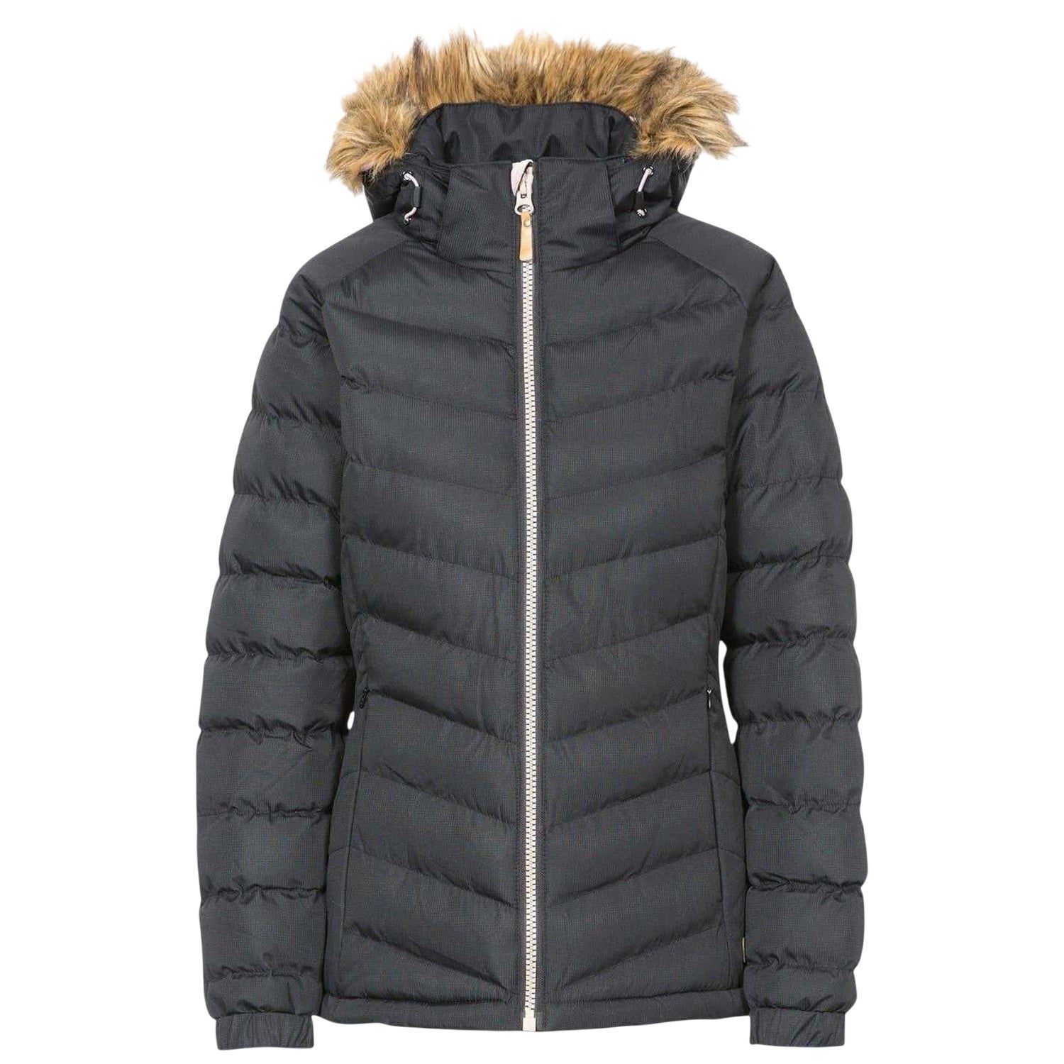 Black - Front - Trespass Womens-Ladies Nadina Padded Jacket