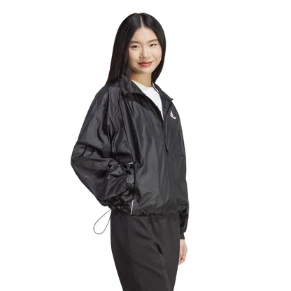 Black - Side - Adidas Womens-Ladies Traveer WIND RDY Wind Jacket