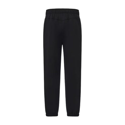 Black - Back - Lonsdale Mens Essential Polyester Blend Joggers