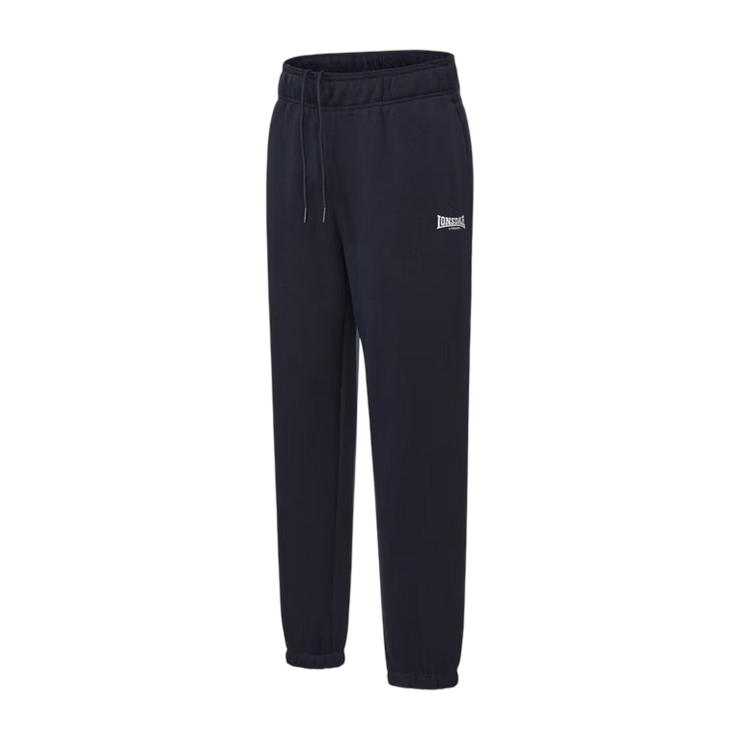 Navy - Side - Lonsdale Mens Essential Polyester Blend Joggers