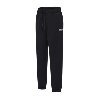 Black - Side - Lonsdale Mens Essential Polyester Blend Joggers