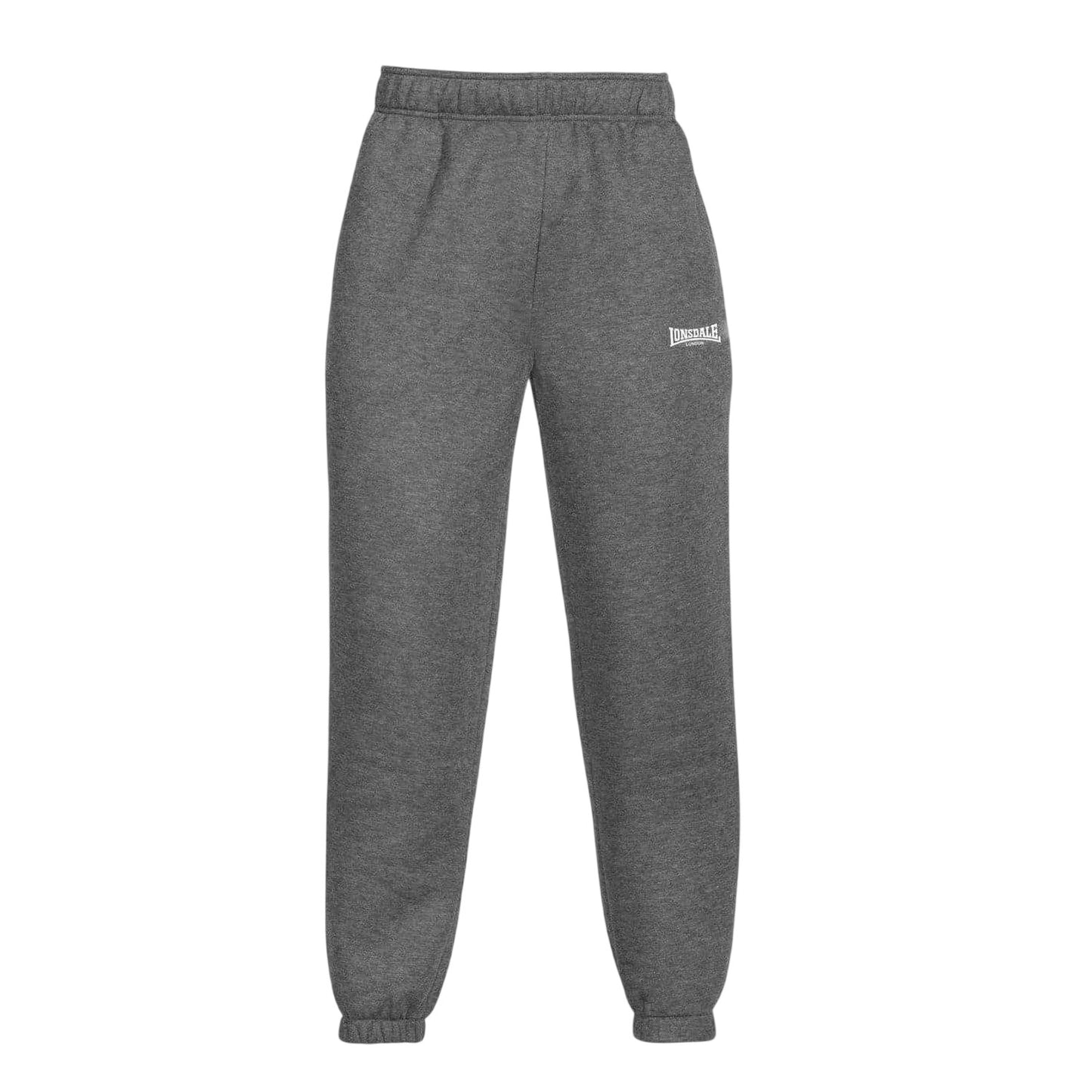 Charcoal Marl - Front - Lonsdale Mens Essential Polyester Blend Joggers