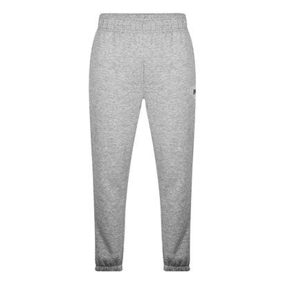 Grey - Front - Lonsdale Mens Essential Polyester Blend Joggers