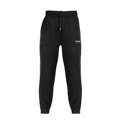 Black - Front - Lonsdale Mens Essential Polyester Blend Joggers
