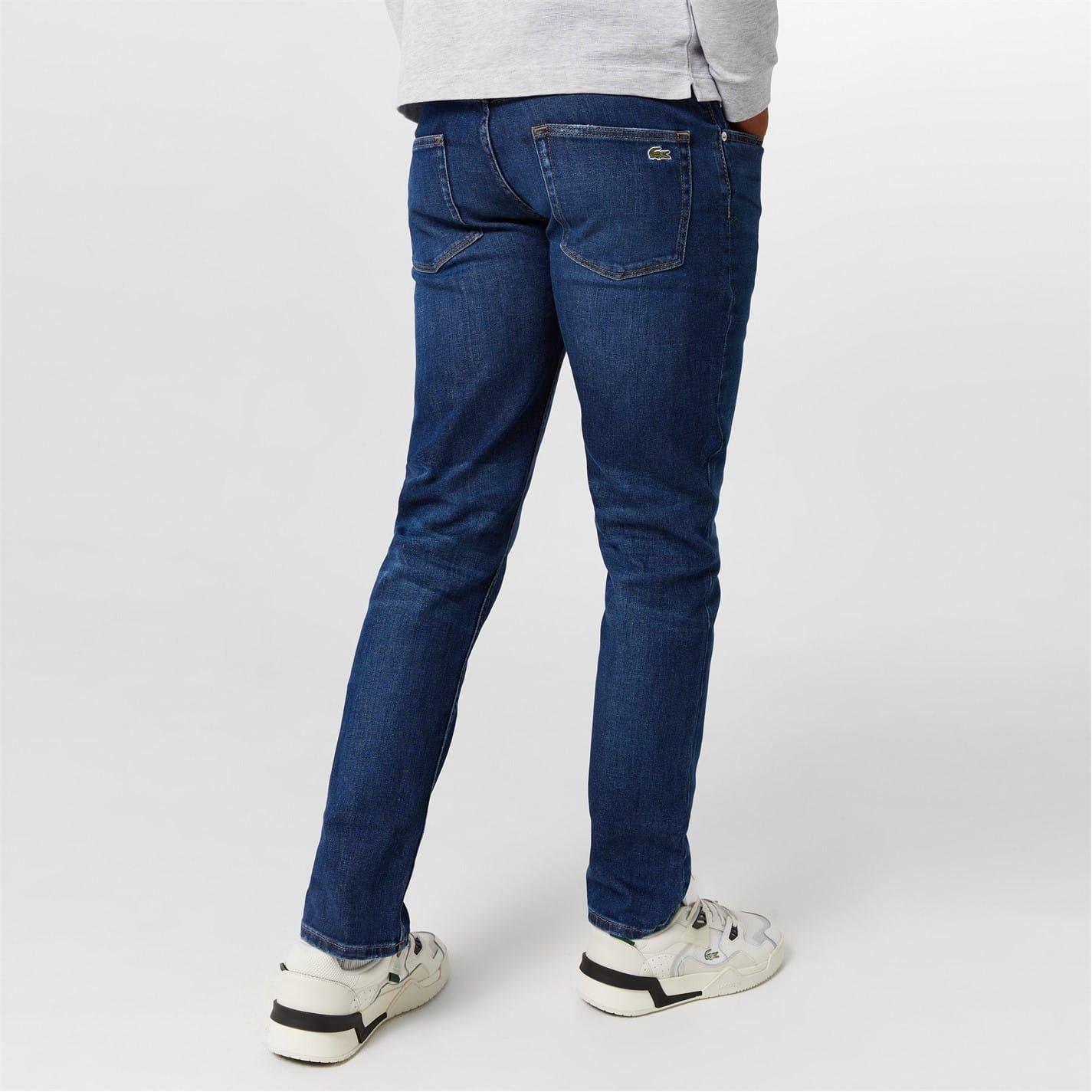 Wash Blue - Lifestyle - Lacoste Mens Denim Logo Slim Jeans