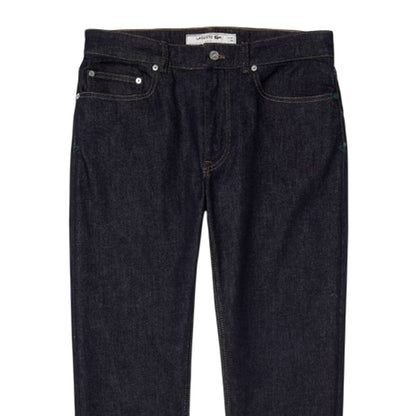 Blue - Side - Lacoste Mens Denim Logo Slim Jeans
