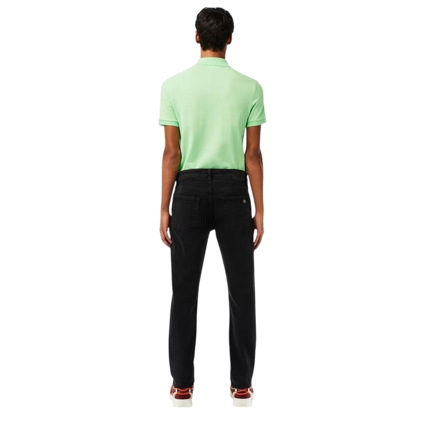 Indigo - Back - Lacoste Mens Denim Logo Slim Jeans