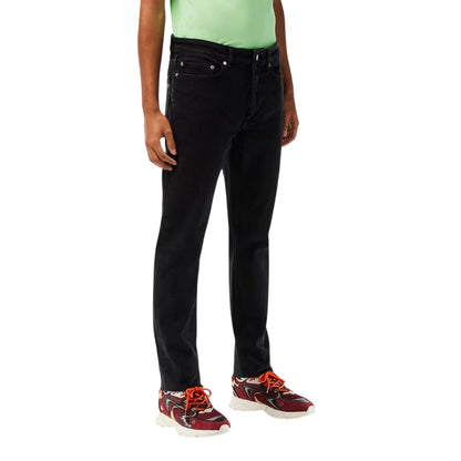 Indigo - Side - Lacoste Mens Denim Logo Slim Jeans