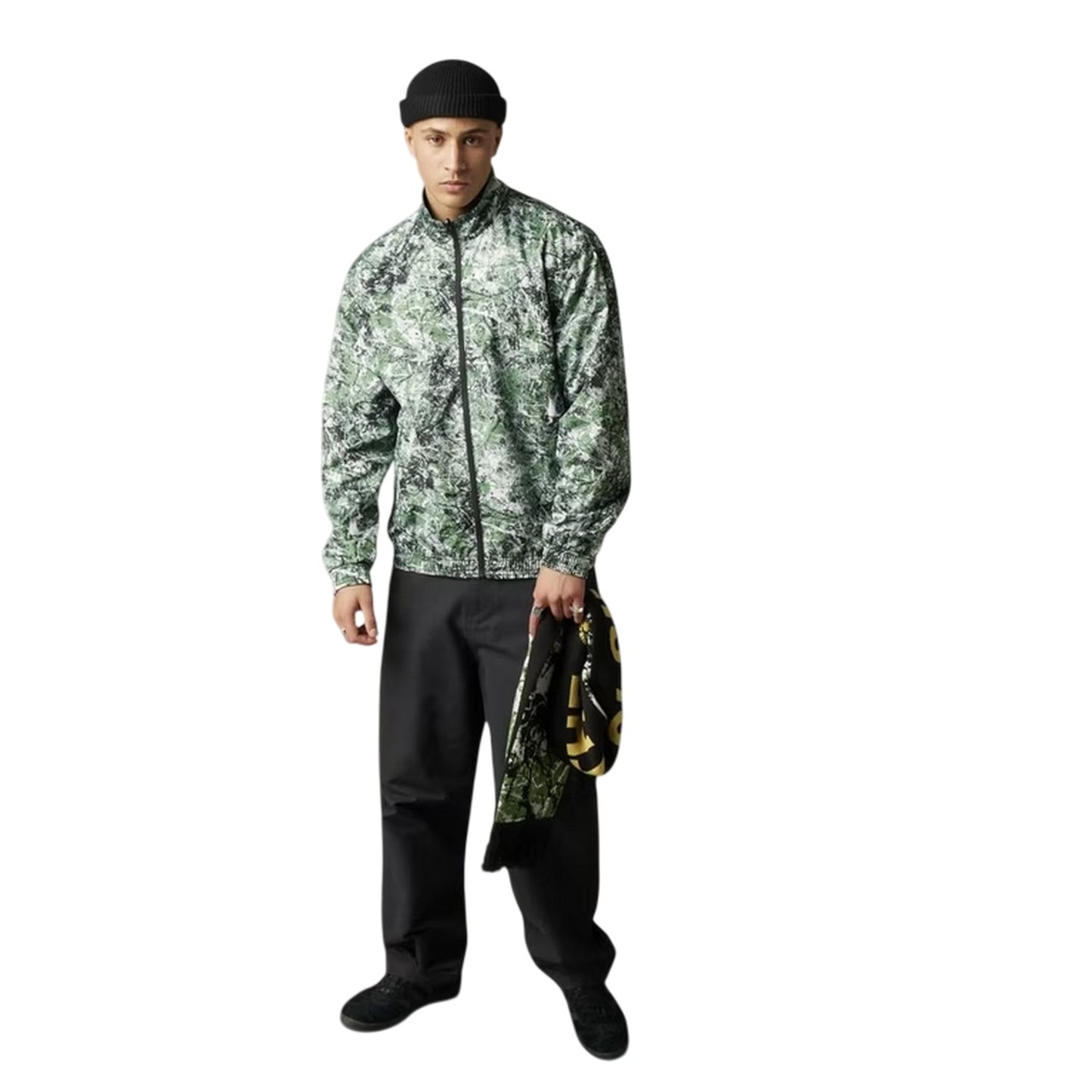 Black Marble - Pack Shot - Adidas Mens Manchester United FC Anorak