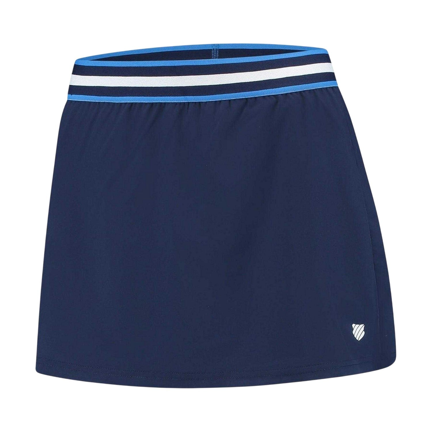 Navy - Front - K-Swiss Childrens-Kids Core Team Striped Tennis Skort