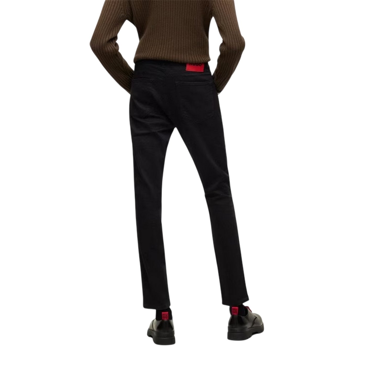 Black - Back - Hugo Boss Mens Cotton Denim Skinny Jeans