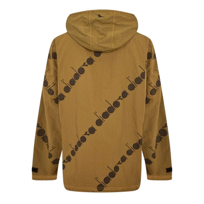 Olive Green - Back - Diadora Mens All Over Logo Anorak
