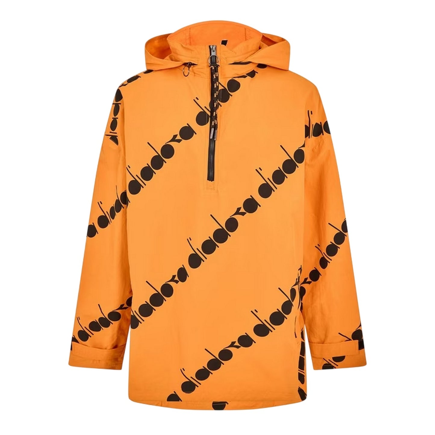 Orange-Black - Front - Diadora Mens All Over Logo Anorak