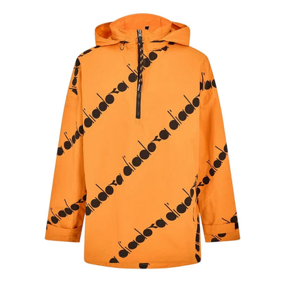 Orange-Black - Front - Diadora Mens All Over Logo Anorak