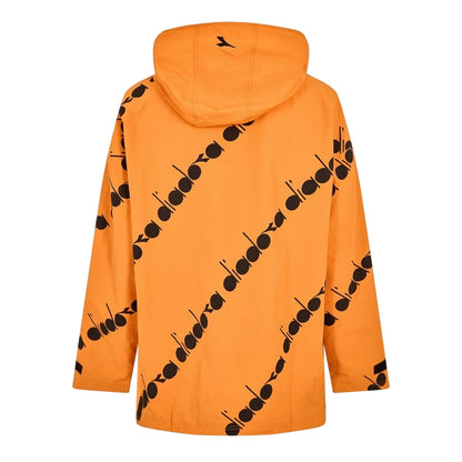 Orange-Black - Back - Diadora Mens All Over Logo Anorak