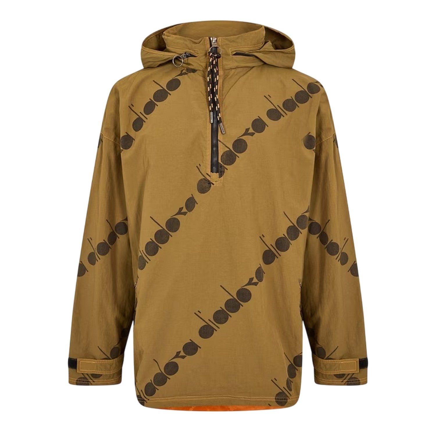 Olive Green - Front - Diadora Mens All Over Logo Anorak