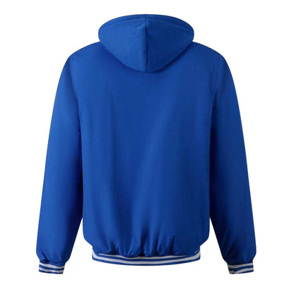 Royal Blue - Back - Minoti Mens Detachable Hood Baseball Jacket