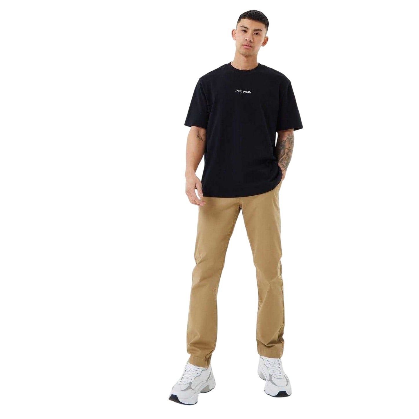 Stone - Lifestyle - Jack Wills Mens Chino Plain Slim Trousers