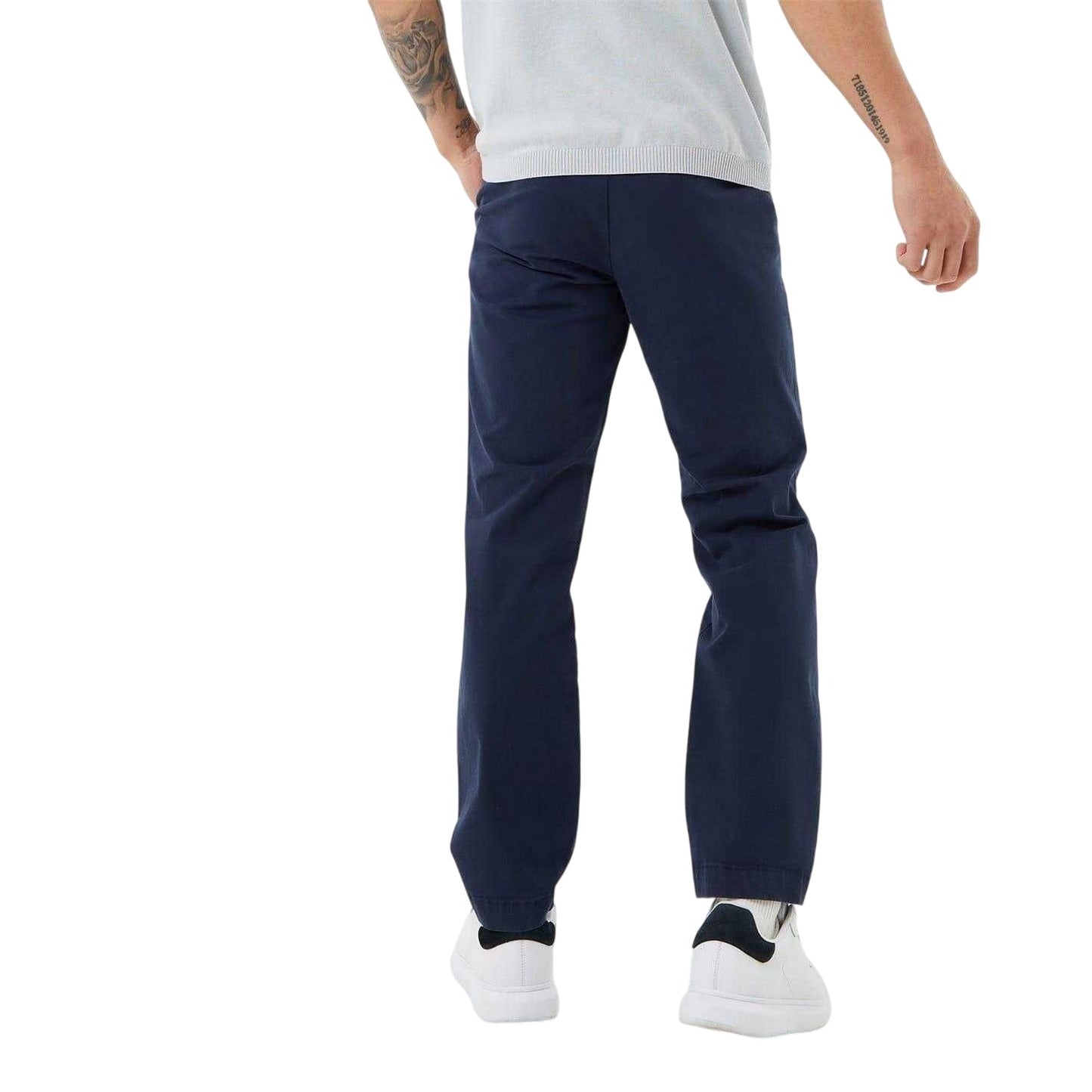 Navy - Back - Jack Wills Mens Chino Plain Slim Trousers