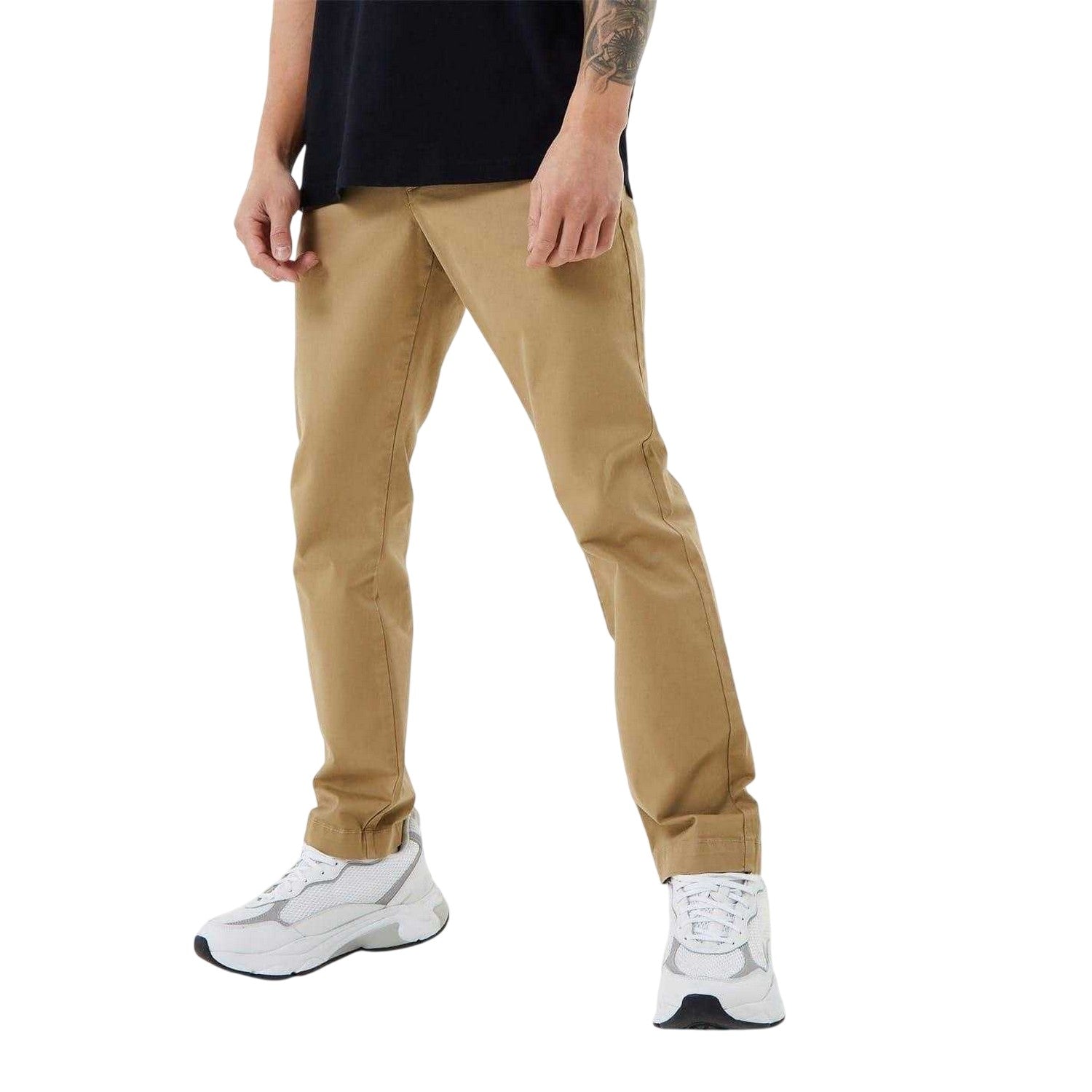 Stone - Front - Jack Wills Mens Chino Plain Slim Trousers
