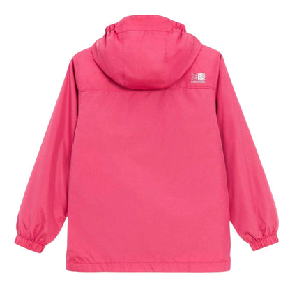 Pink-Black - Back - Karrimor Childrens-Kids Teddy Fur Waterproof Jacket