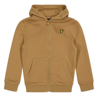 Tigers Eye Print - Front - Lyle & Scott Childrens-Kids Hooded Sweat Jacket