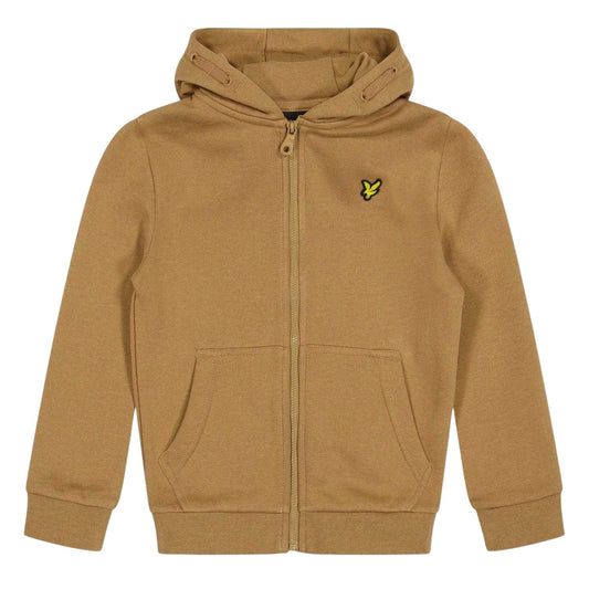 Tigers Eye Print - Front - Lyle & Scott Childrens-Kids Hooded Sweat Jacket