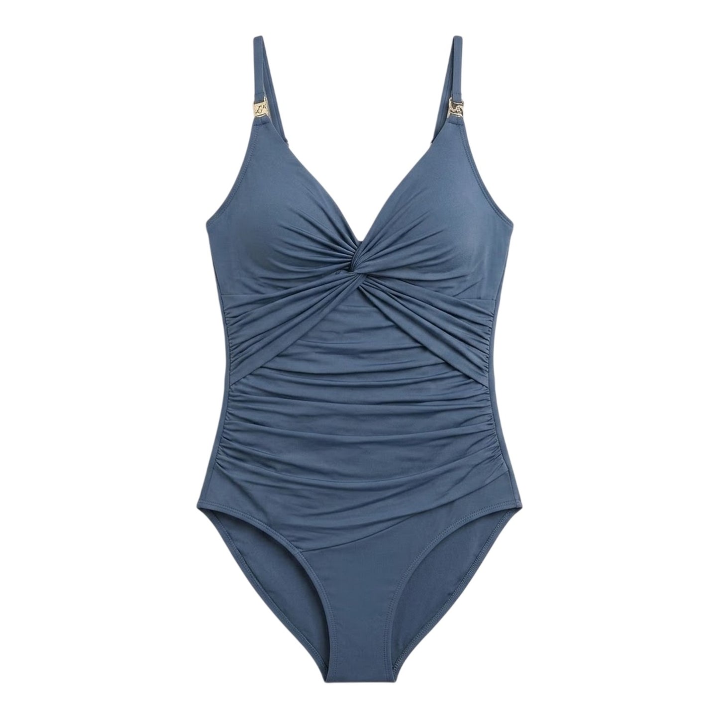 Pewter - Front - Biba Womens-Ladies Icon Tummy Control One Piece Swimsuit