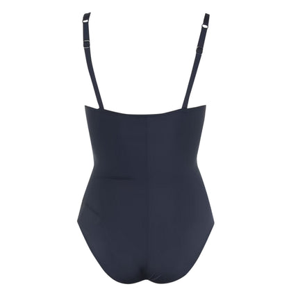 Pewter - Back - Biba Womens-Ladies Icon Tummy Control One Piece Swimsuit