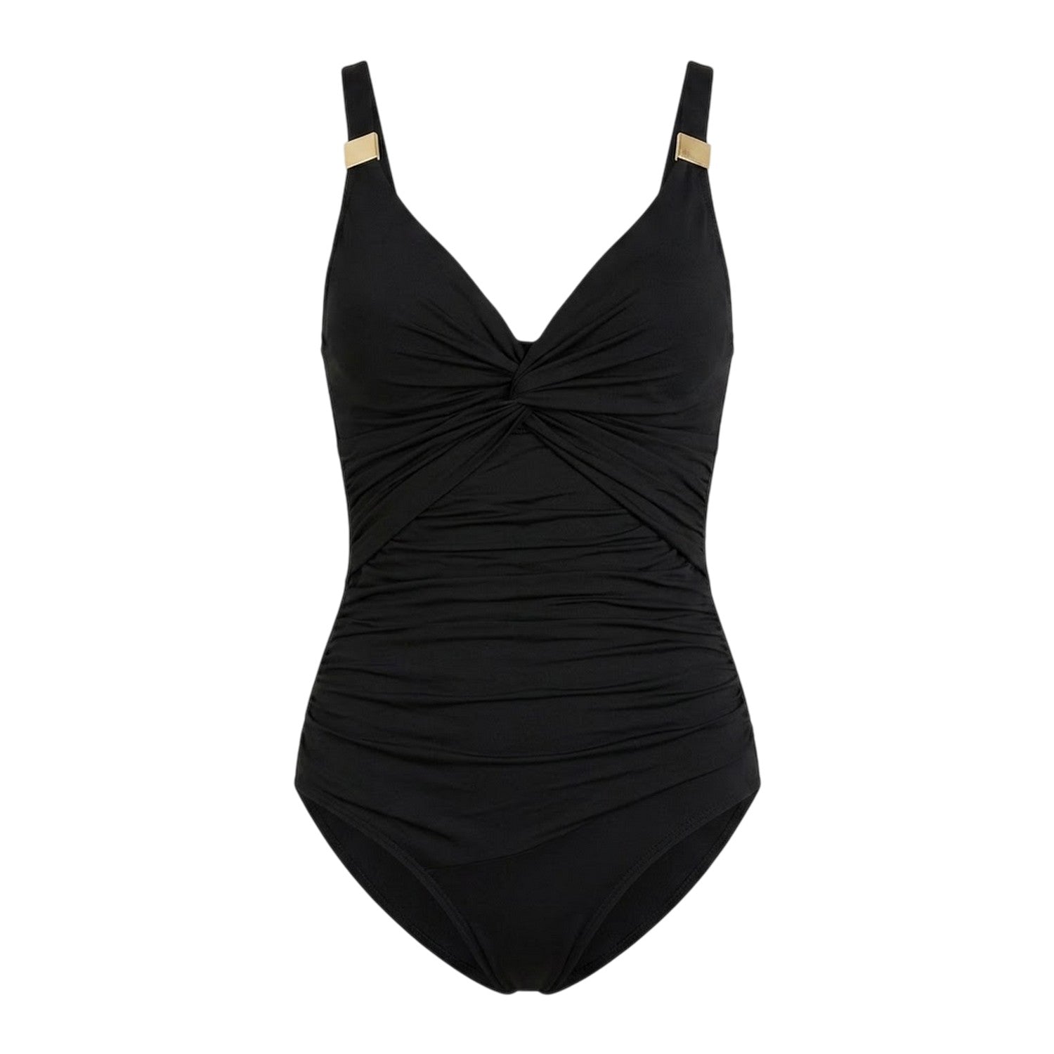Black - Front - Biba Womens-Ladies Icon Tummy Control One Piece Swimsuit