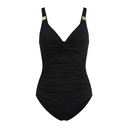 Black - Front - Biba Womens-Ladies Icon Tummy Control One Piece Swimsuit