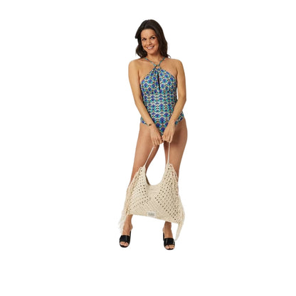 Deco Rose - Lifestyle - Biba Womens-Ladies High-Neck One Piece Swimsuit