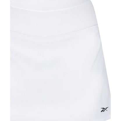 White - Side - Reebok Womens-Ladies Logo Tennis Skort