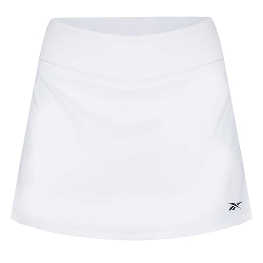 White - Front - Reebok Womens-Ladies Logo Tennis Skort