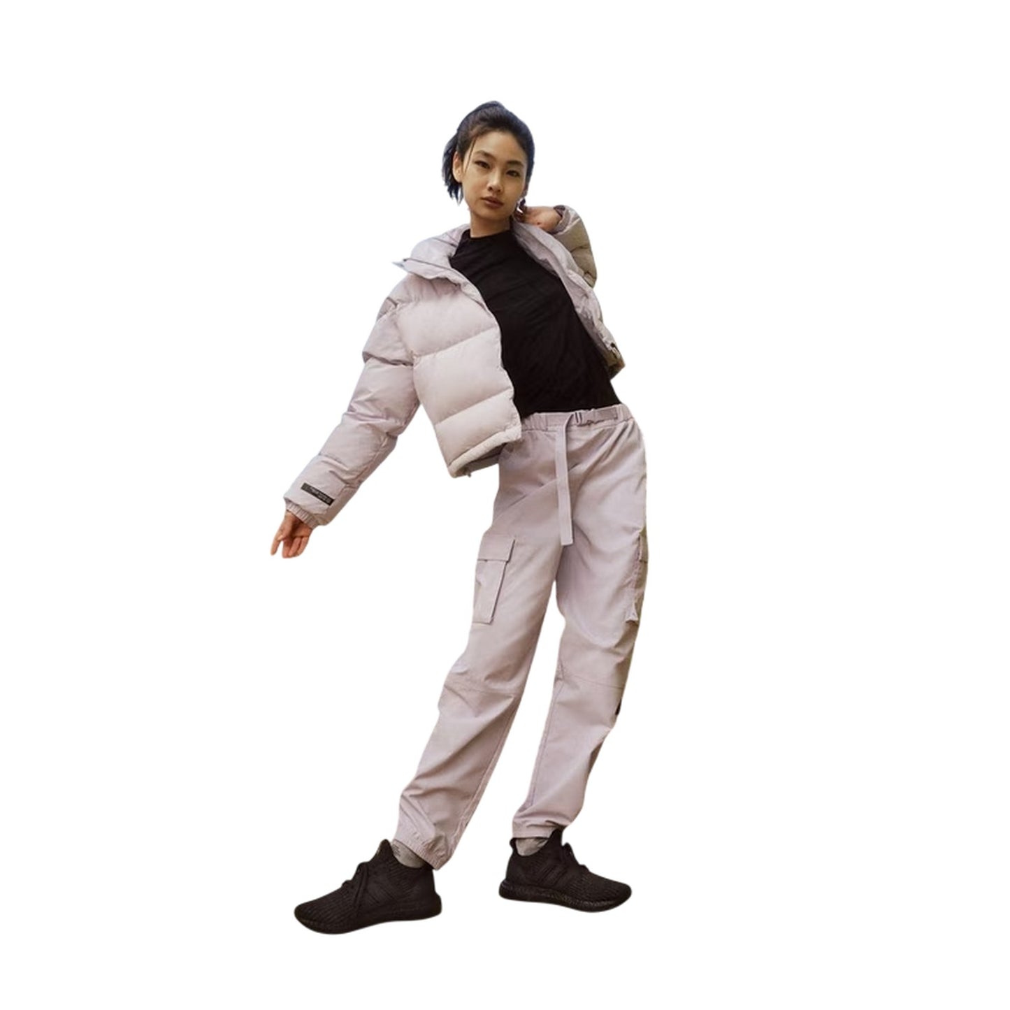 Purple - Lifestyle - Adidas Womens-Ladies Patterned Ribbed Heavyweight Puffer Jacket