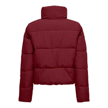 Wine - Back - Only Womens-Ladies Dolly Puffer Jacket