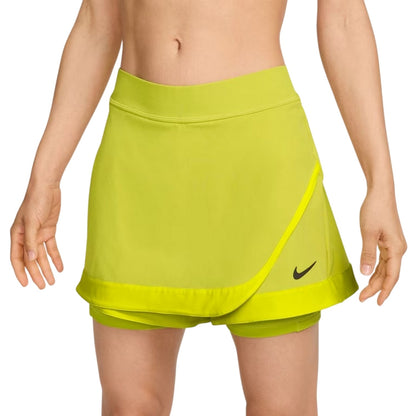Vibrant Yellow - Front - Nike Womens-Ladies Mini Open Regular Tennis Skort