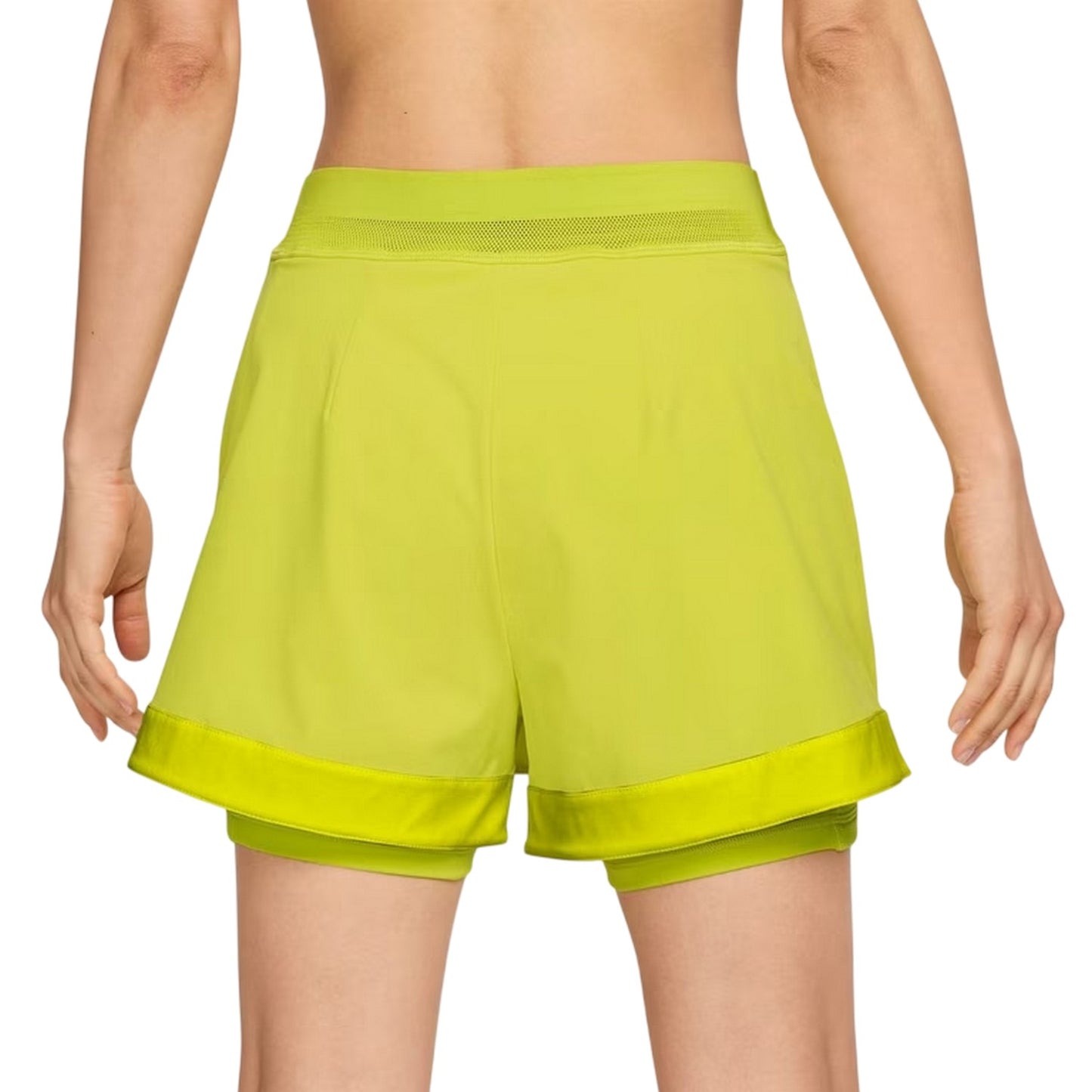 Vibrant Yellow - Back - Nike Womens-Ladies Mini Open Regular Tennis Skort